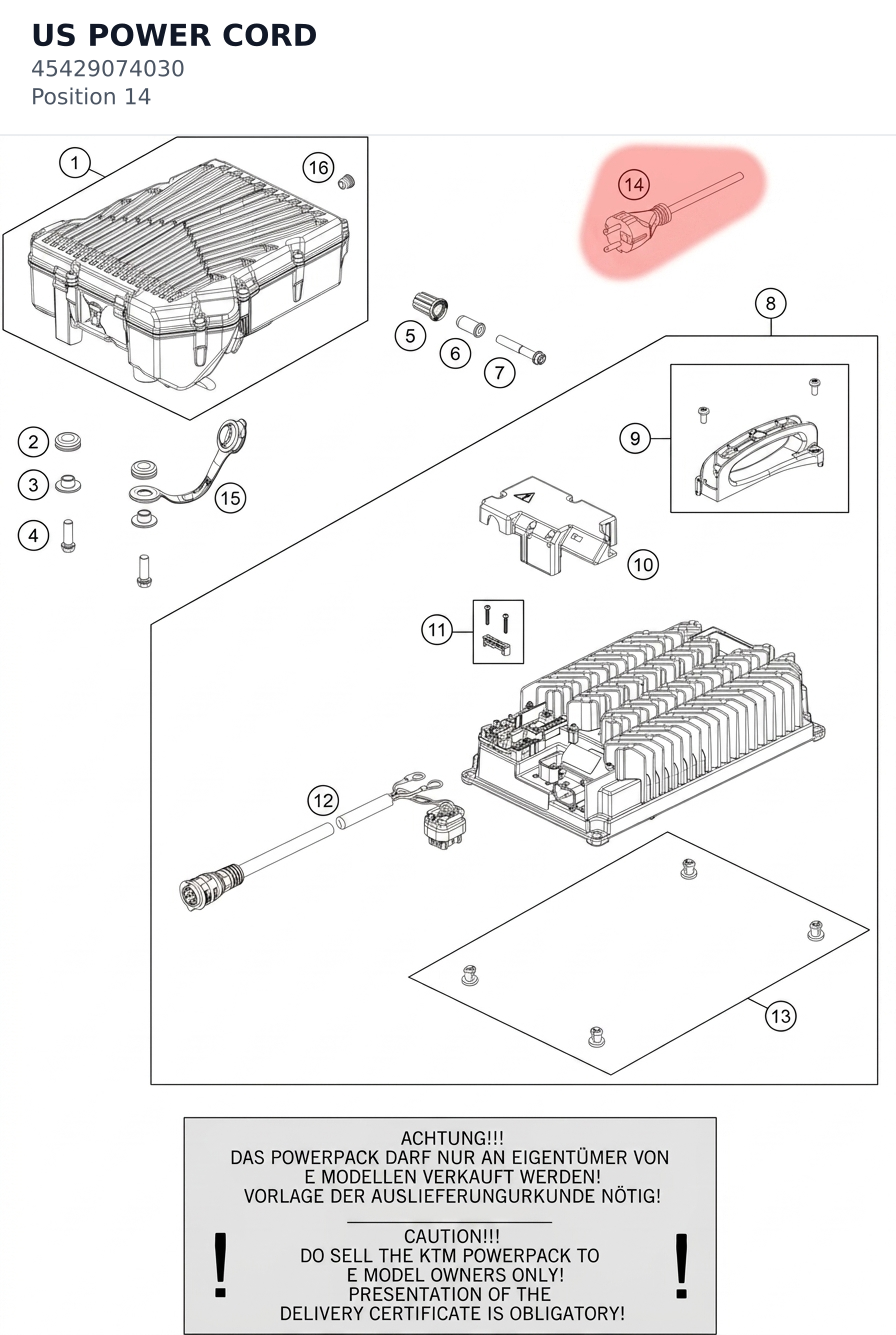 Diagram preview: US POWER CORD (45429074030)