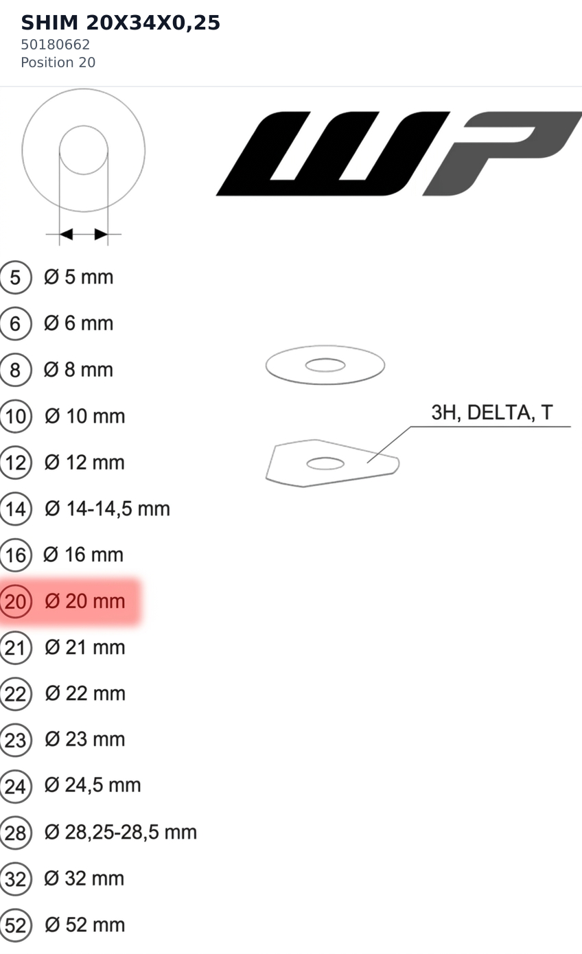 Diagram preview: SHIM 20X34X0,25 (50180662)