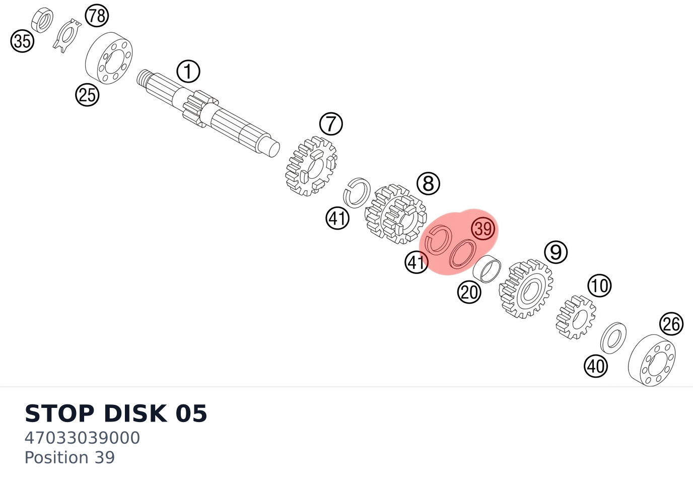Diagram preview: STOP DISK                   05 (47033039000)