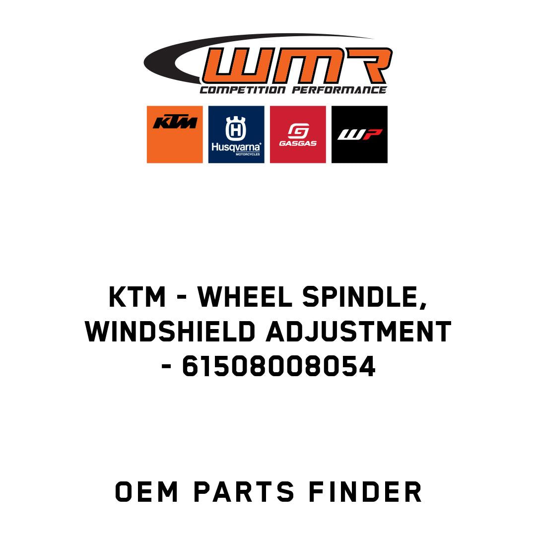 Wheel spindle, windshield adjustment