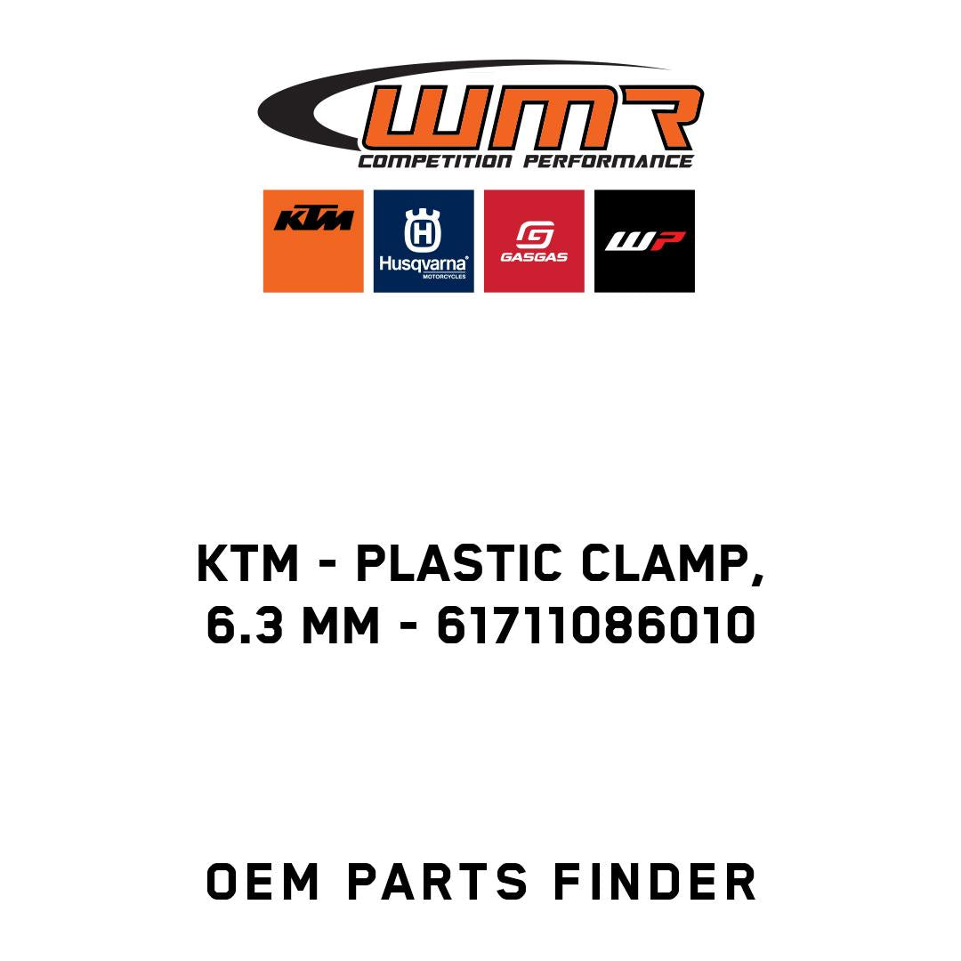 Plastic clamp, 6.3 mm