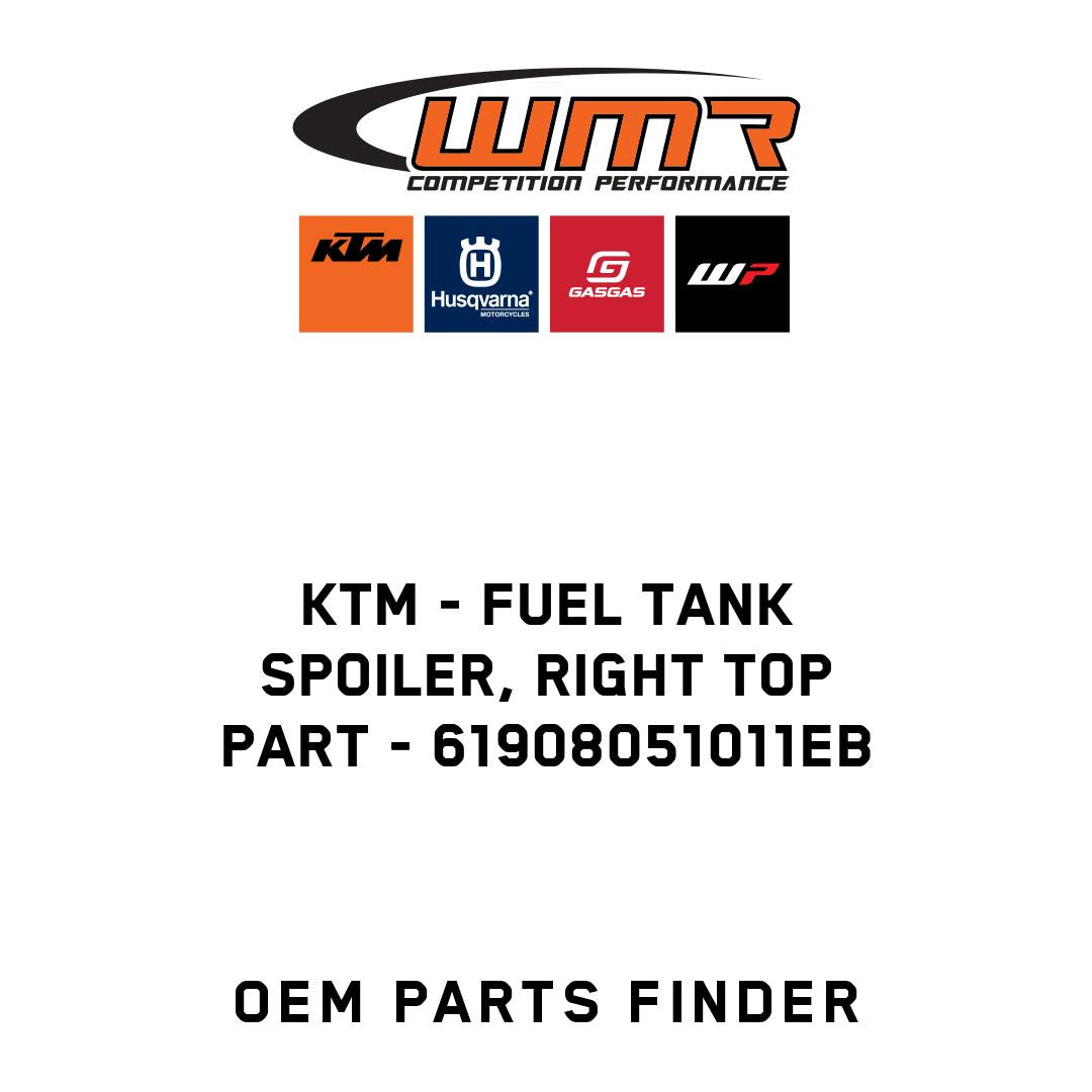 Fuel tank spoiler, right top part