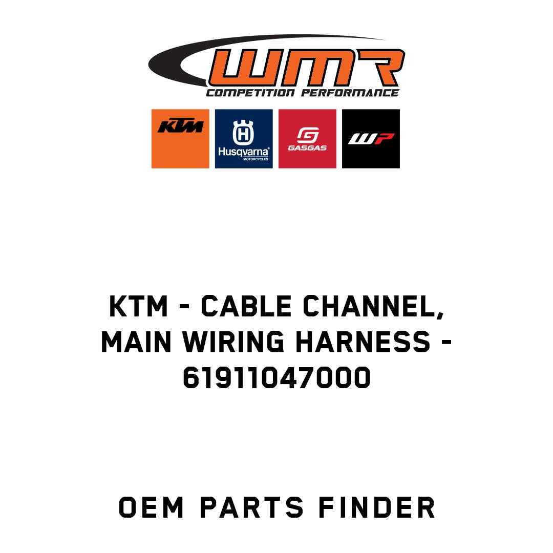 Cable channel, main wiring harness