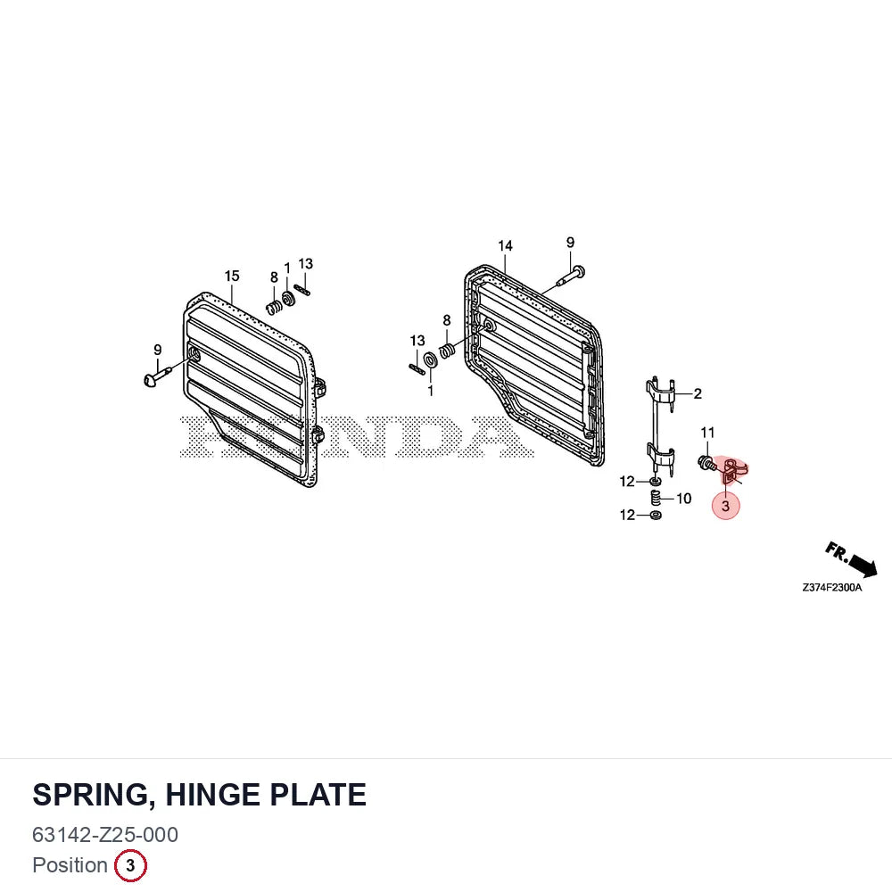 SPRING, HINGE PLATE