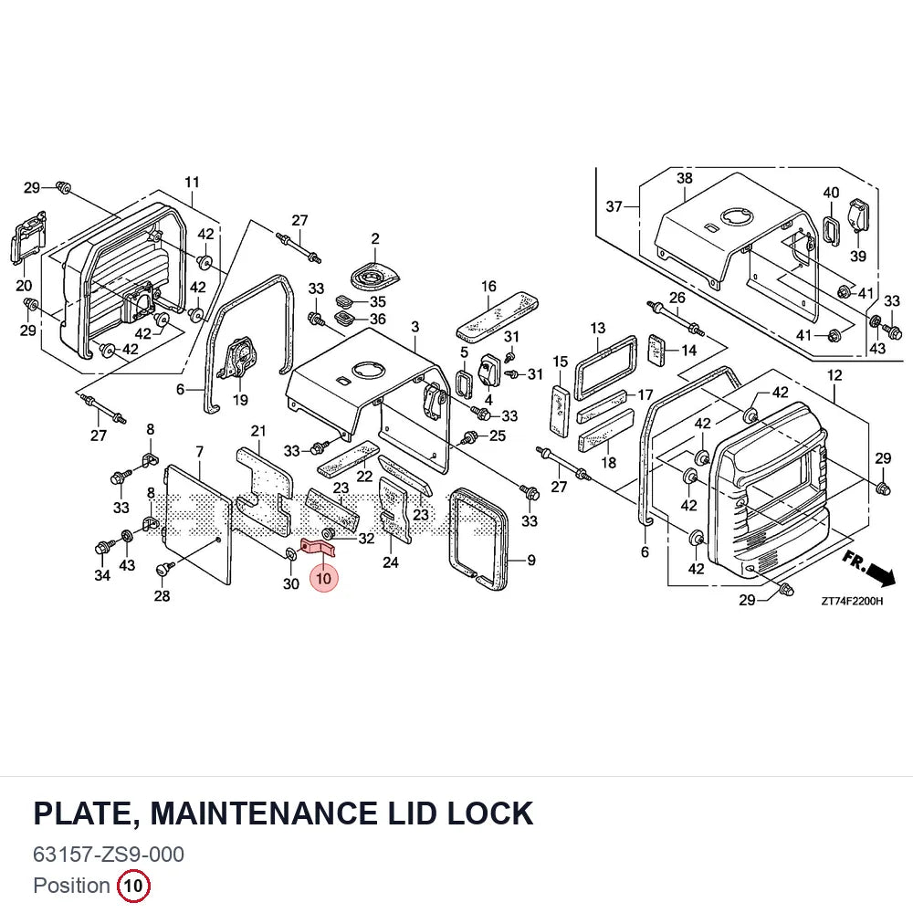 PLATE, MAINTENANCE LID LOCK