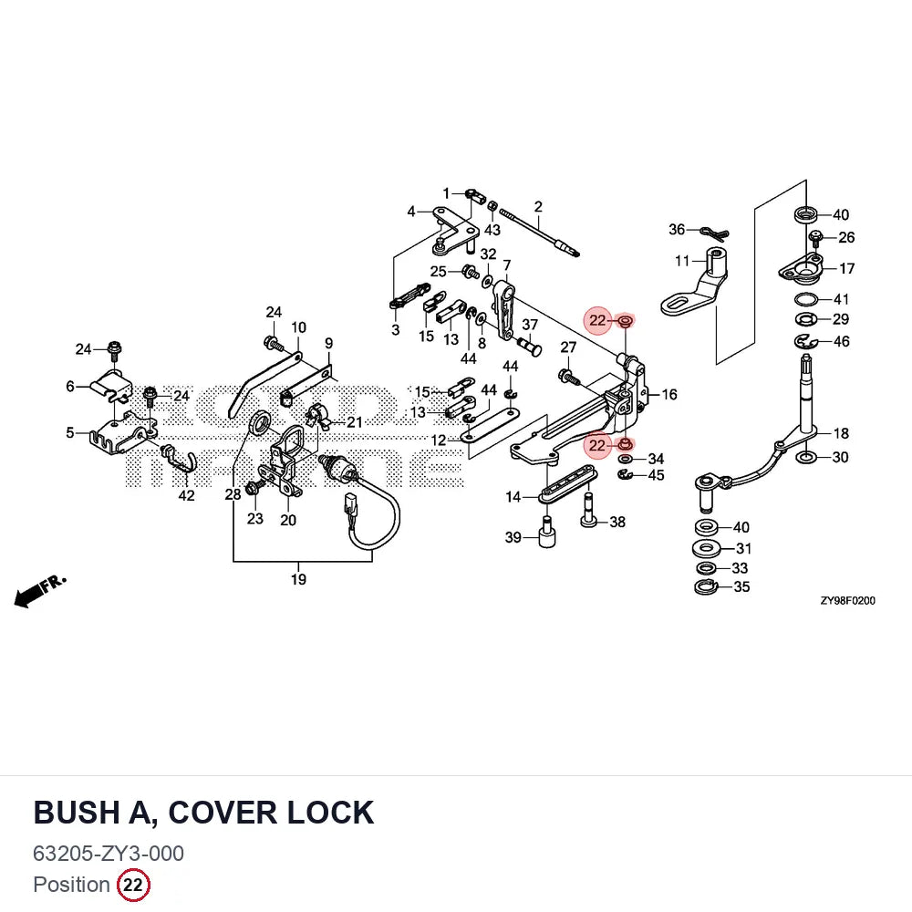 BUSH A, COVER LOCK