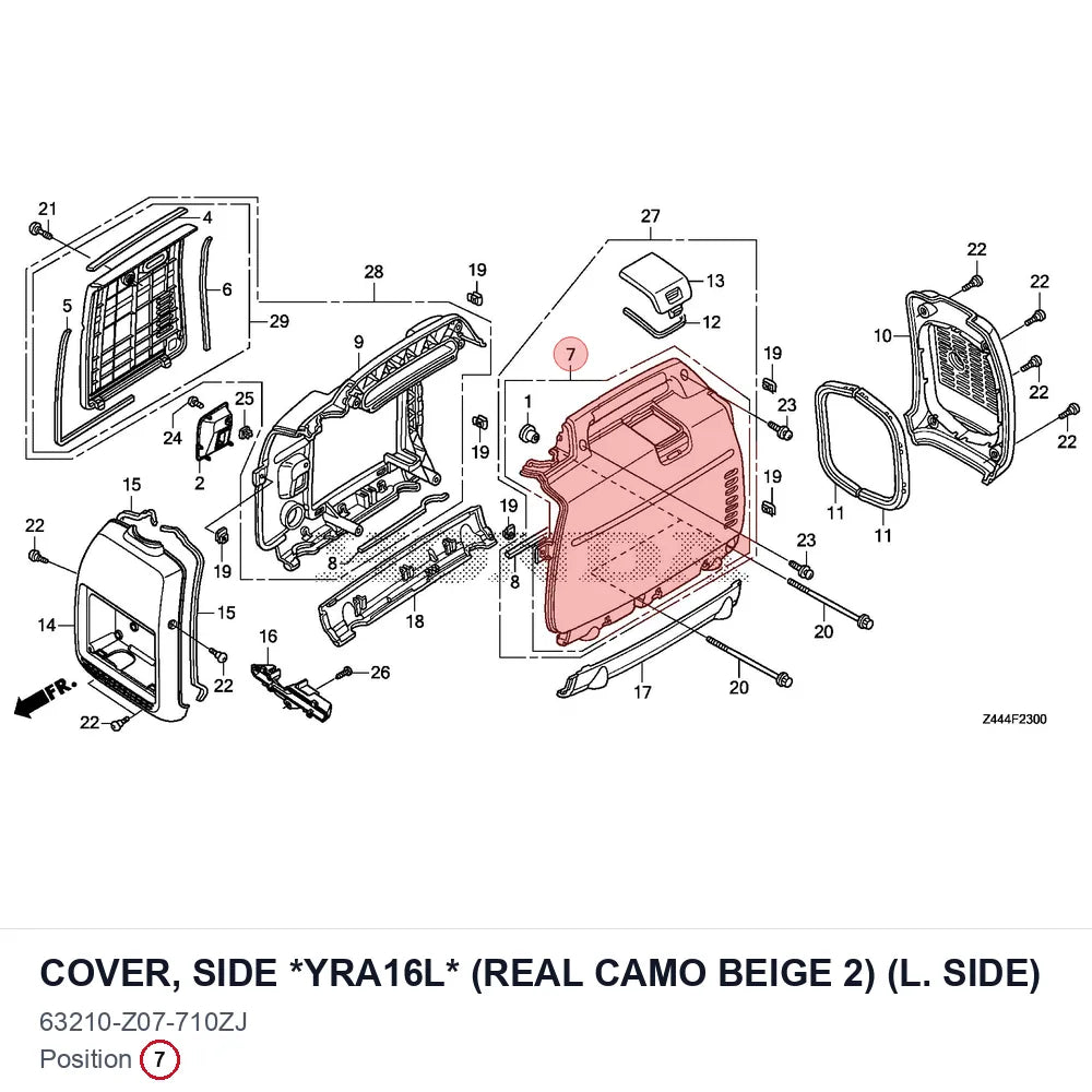 COVER, SIDE *YRA16L* (REAL CAMO BEIGE 2) (L. SIDE)
