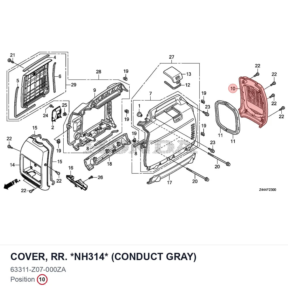 COVER, RR. *NH314* (CONDUCT GRAY)