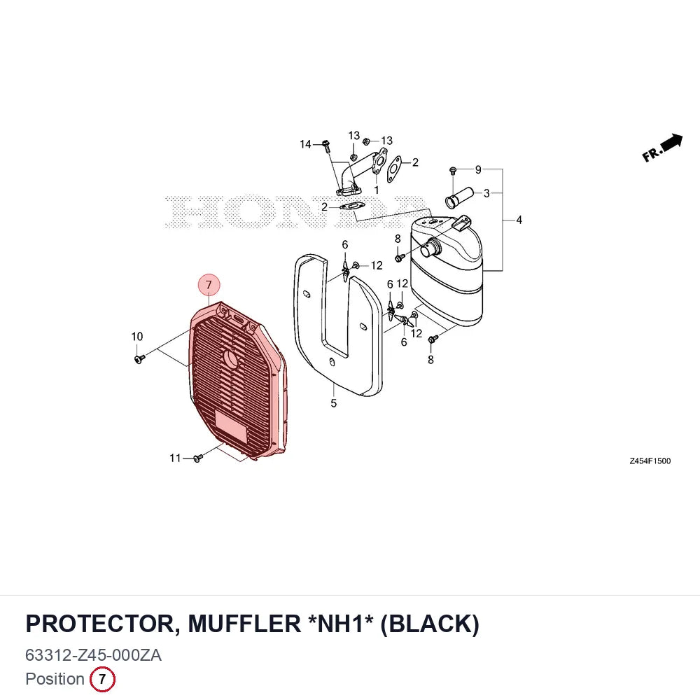 PROTECTOR, MUFFLER *NH1* (BLACK)