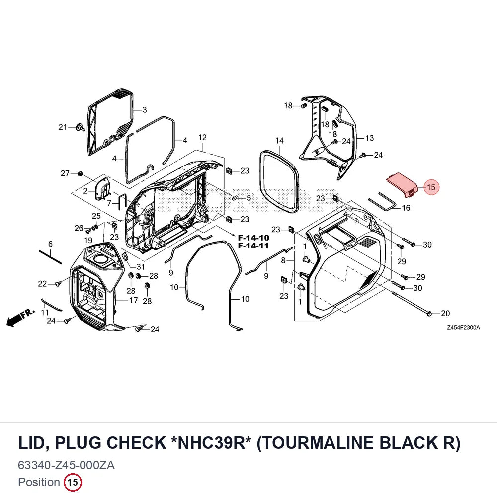 LID, PLUG CHECK *NHC39R* (TOURMALINE BLACK R)