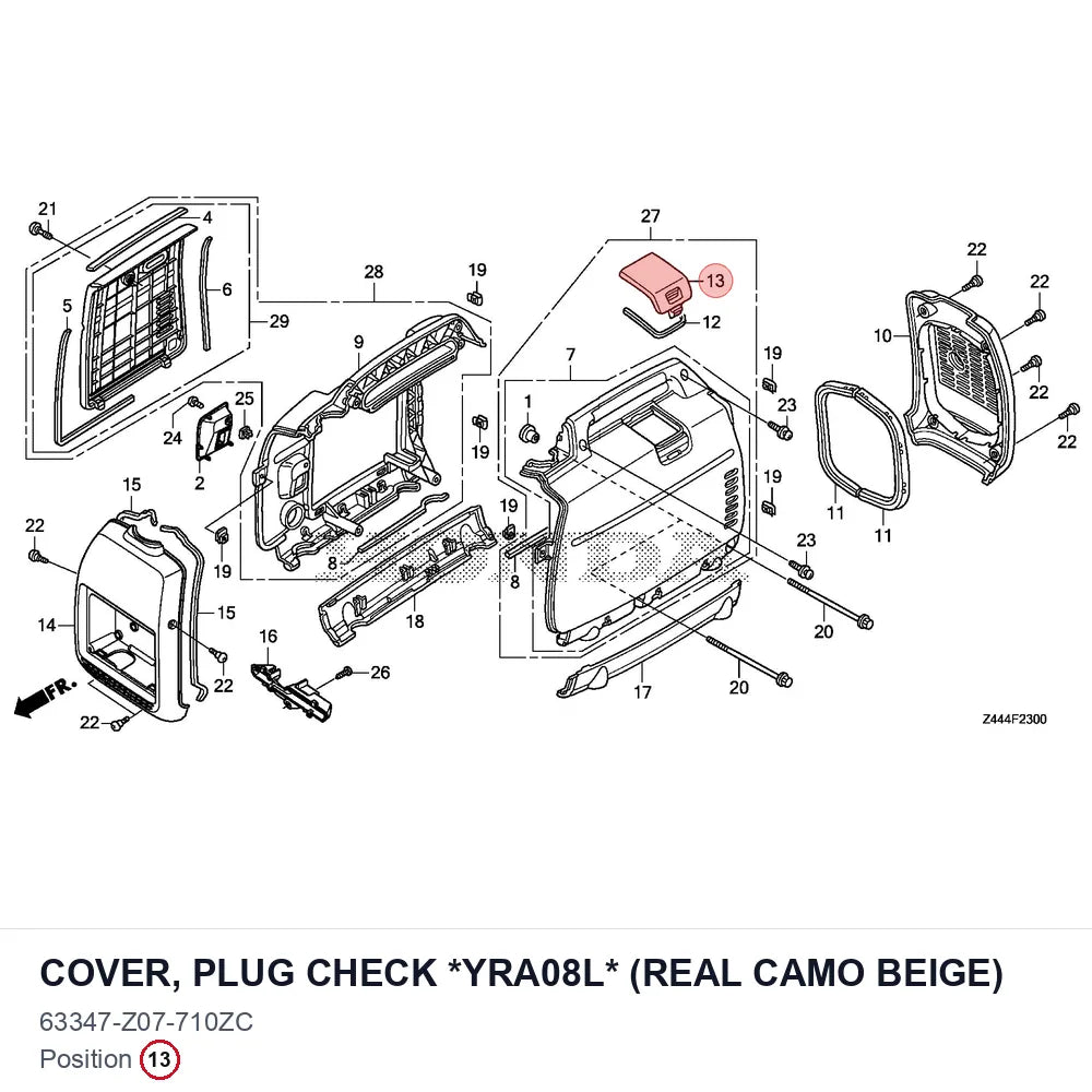 COVER, PLUG CHECK *YRA08L* (REAL CAMO BEIGE)