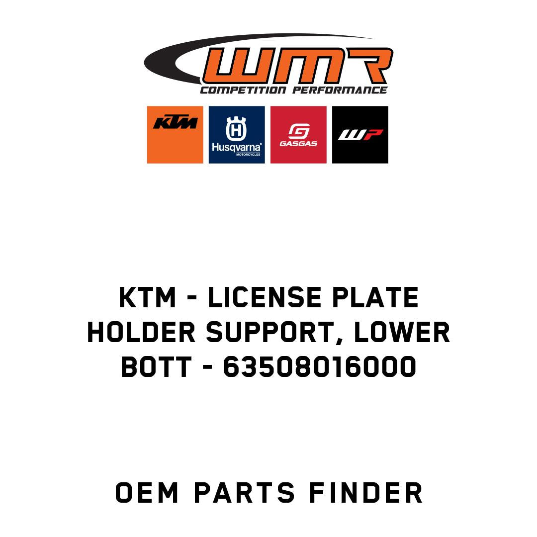 License plate holder support, lower bott