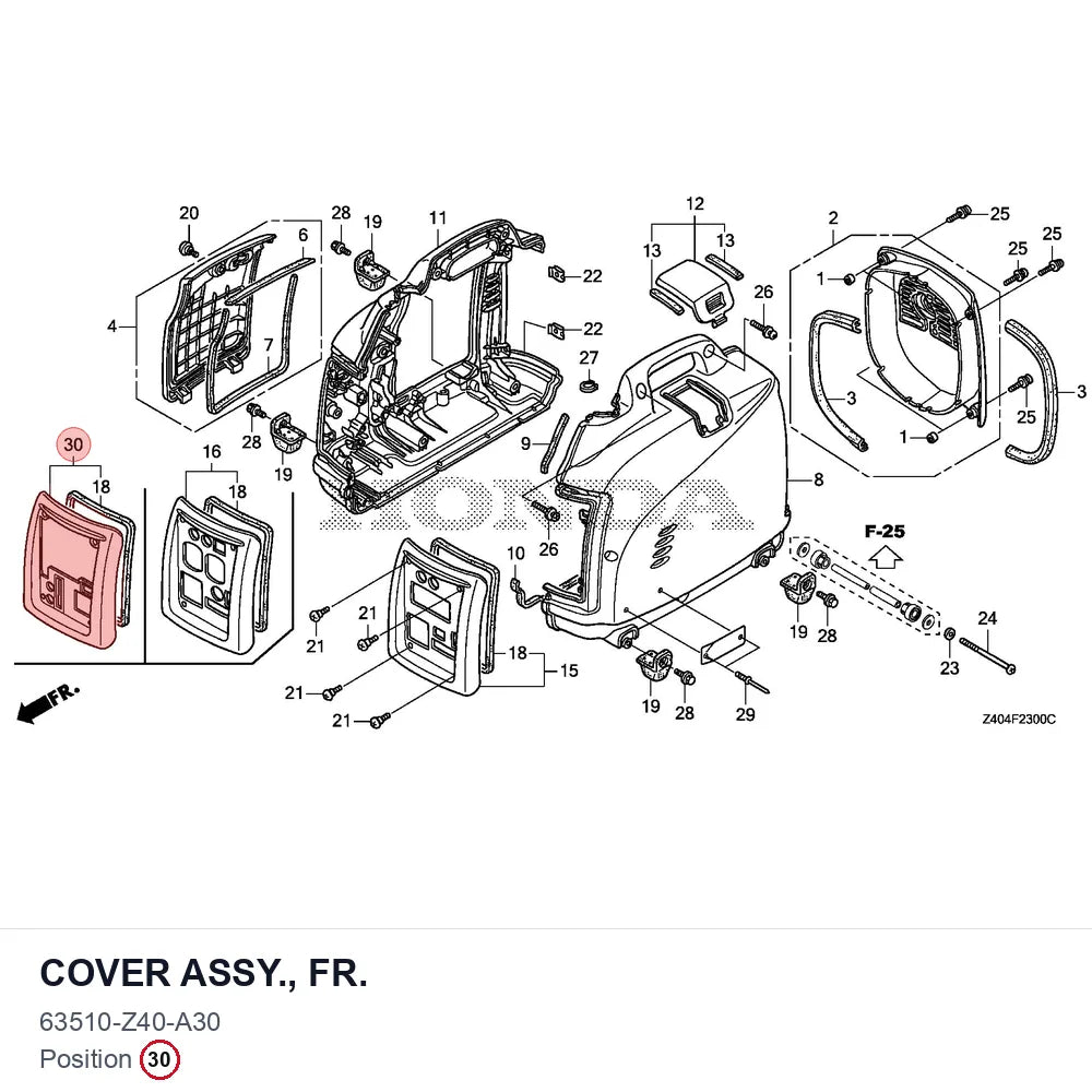 COVER ASSY., FR.