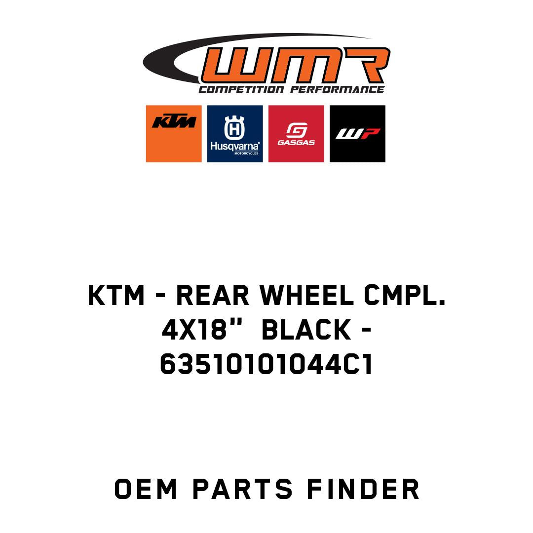 Rear wheel cmpl. 4x18"  black