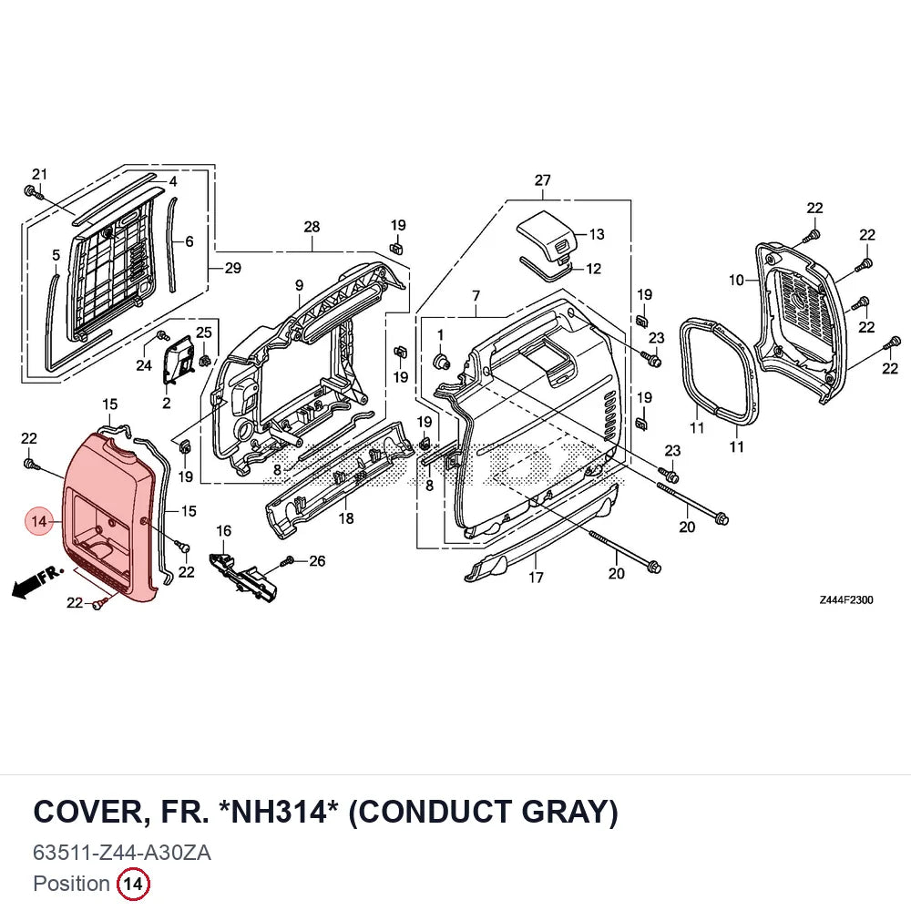 COVER, FR. *NH314* (CONDUCT GRAY)