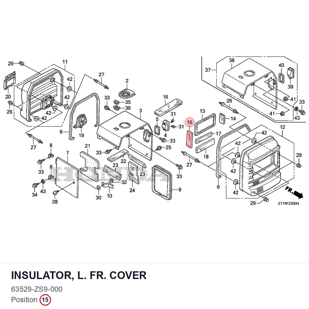 INSULATOR, L. FR. COVER