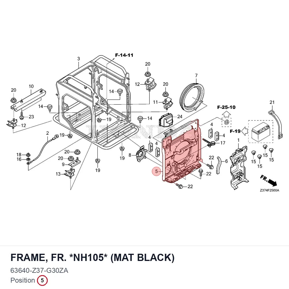 FRAME, FR. *NH105* (MAT BLACK)
