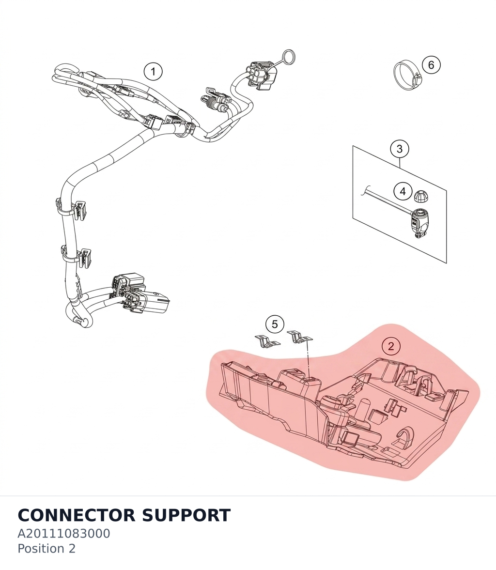Diagram preview: CONNECTOR SUPPORT (A20111083000)