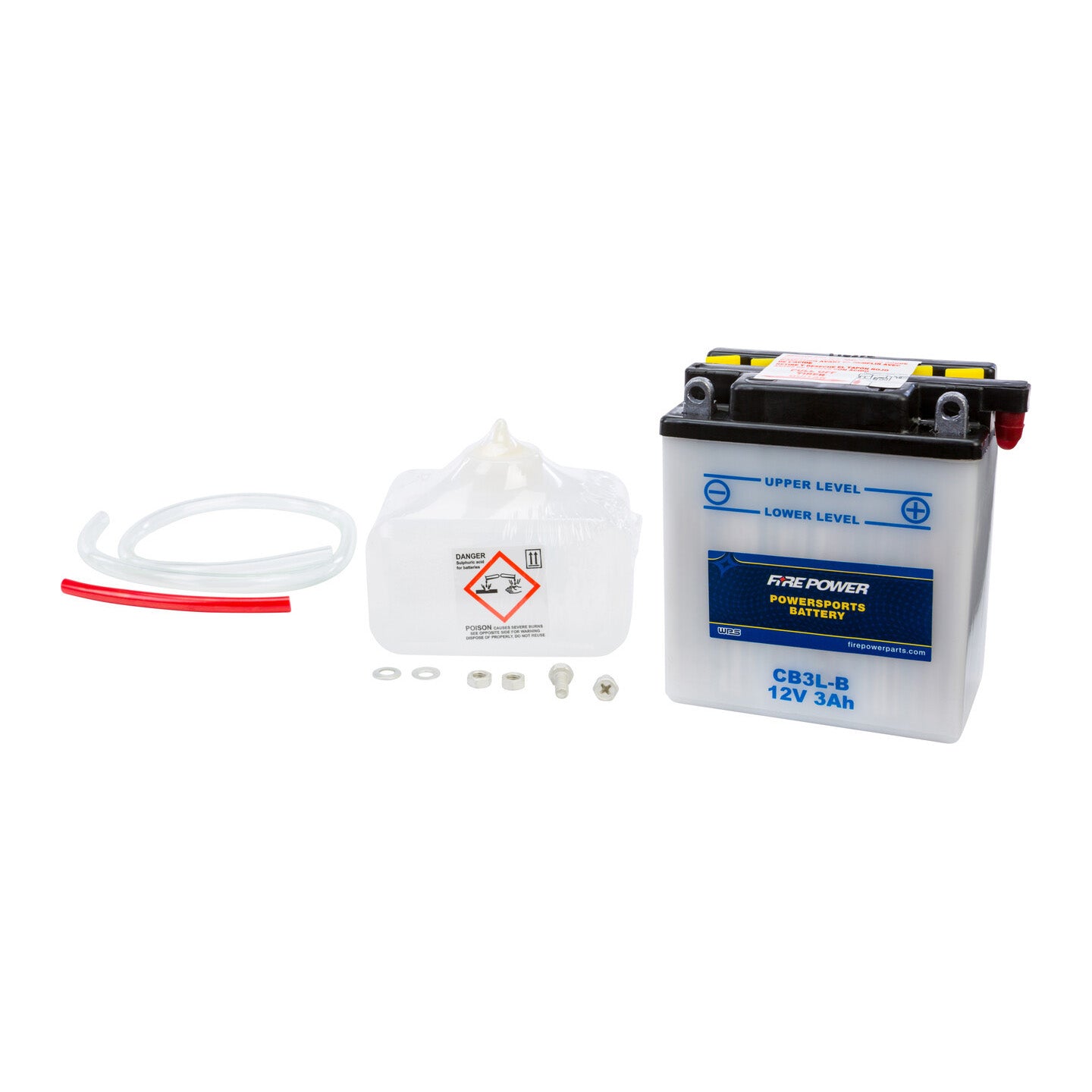 Fire Power 12V Heavy Duty Battery with Acid Pack CB3L-B