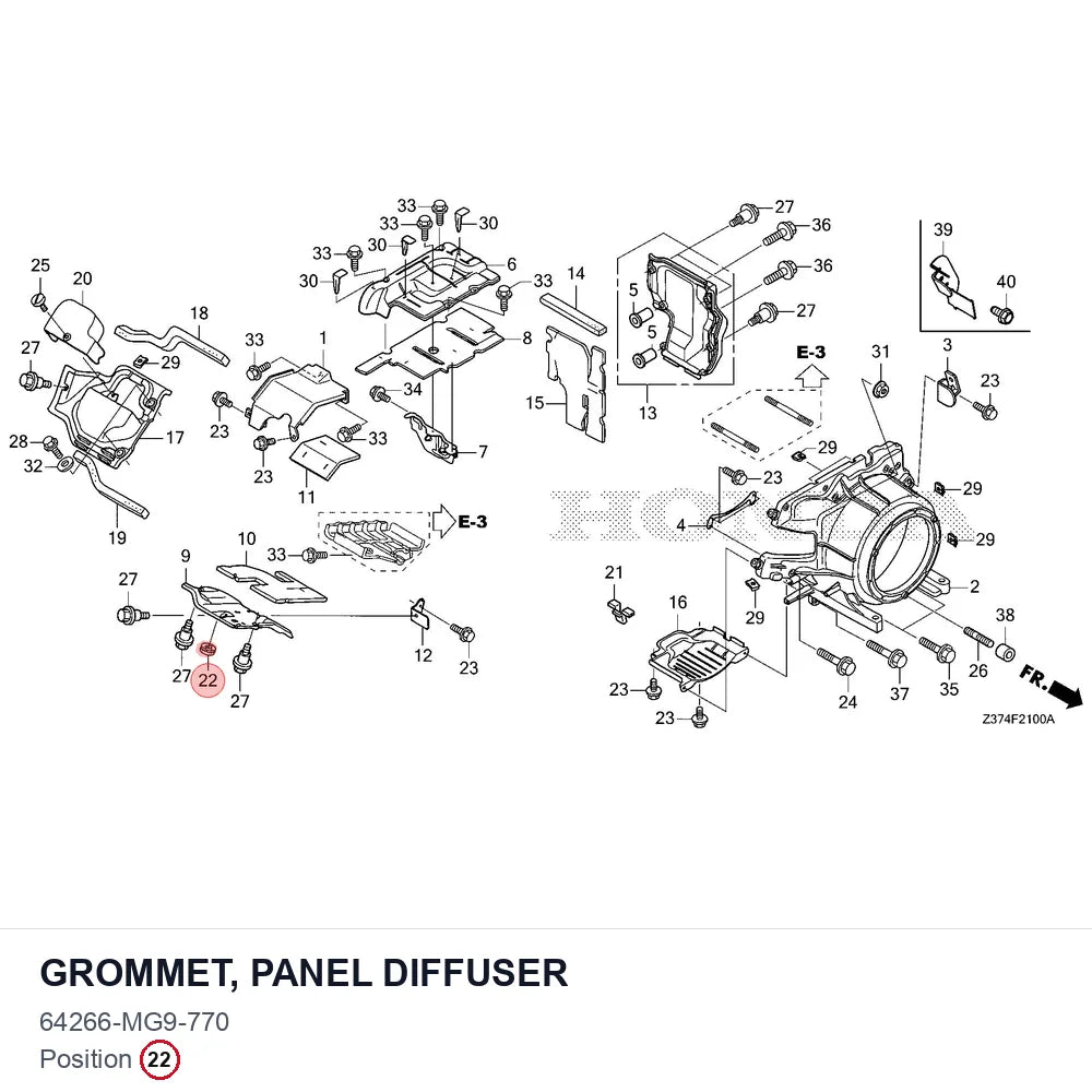 Grommet, Panel Diffuser