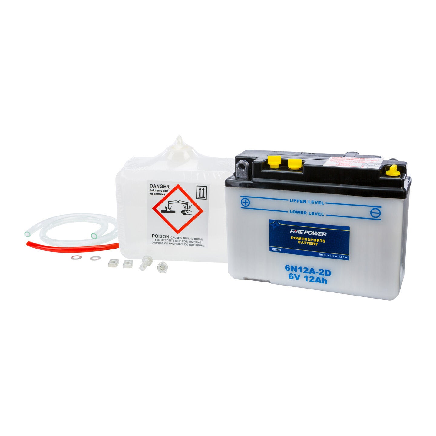 Fire Power 6V Standard Battery with Acid Pack 6N12A-2D