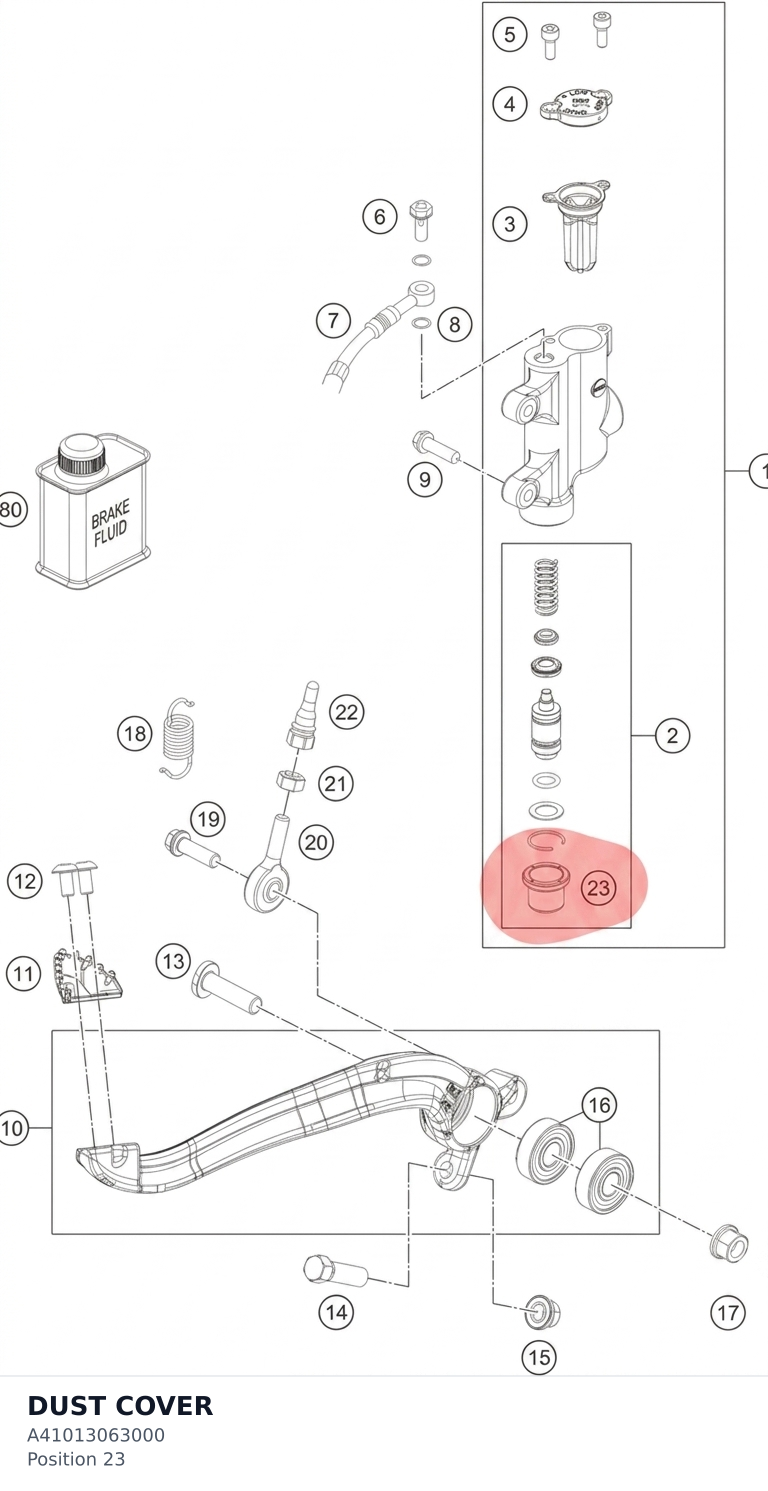 Diagram preview: DUST COVER (A41013063000)