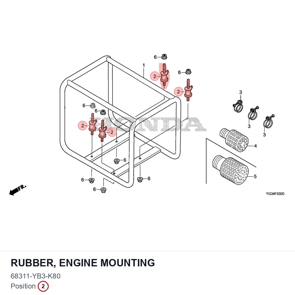 RUBBER, ENGINE MOUNTING