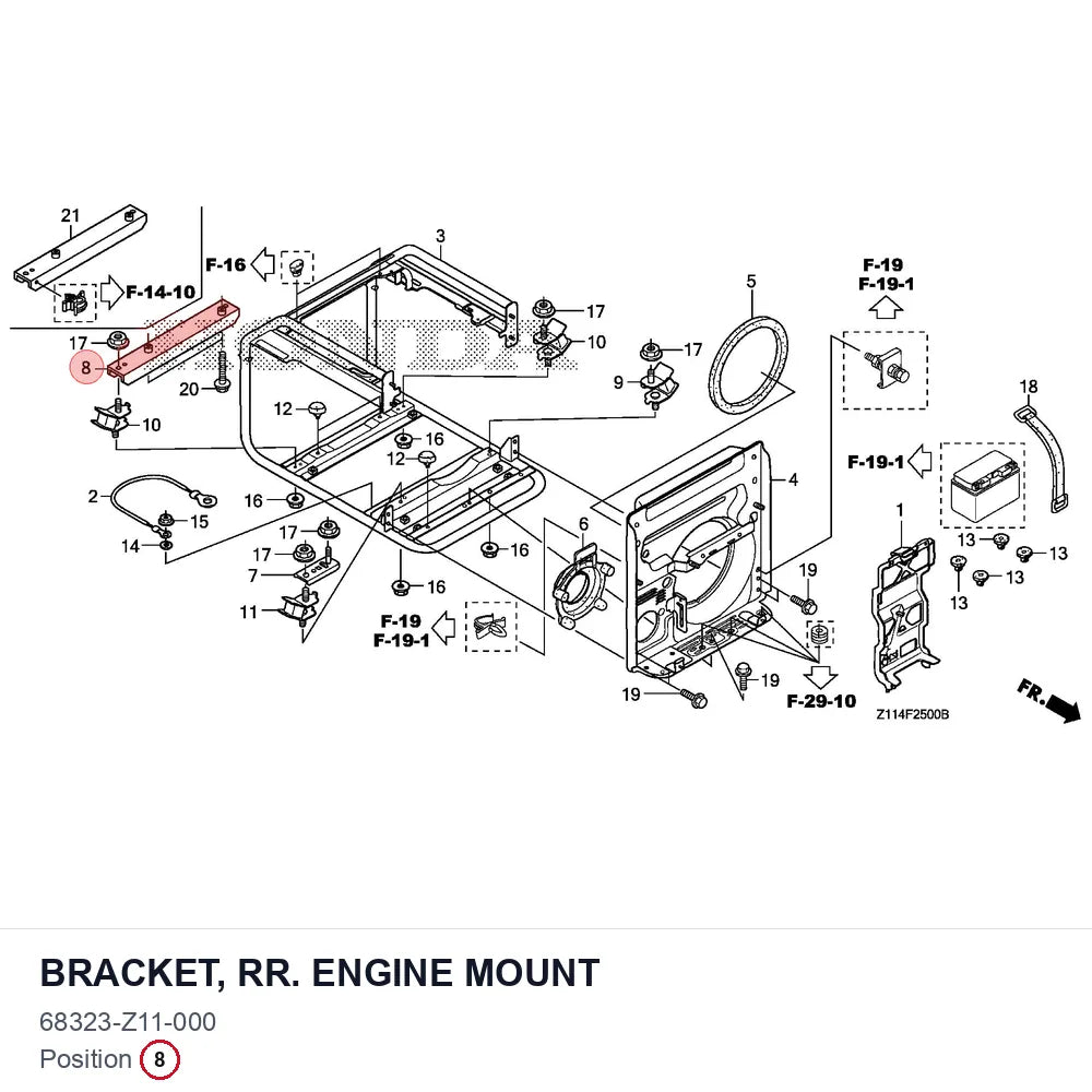 BRACKET, RR. ENGINE MOUNT
