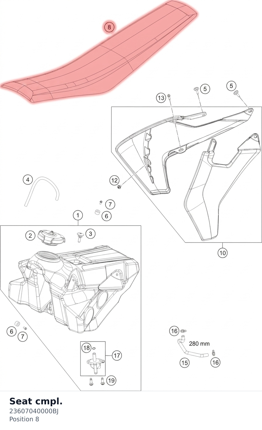Diagram preview: Seat cmpl. (23607040000BJ)