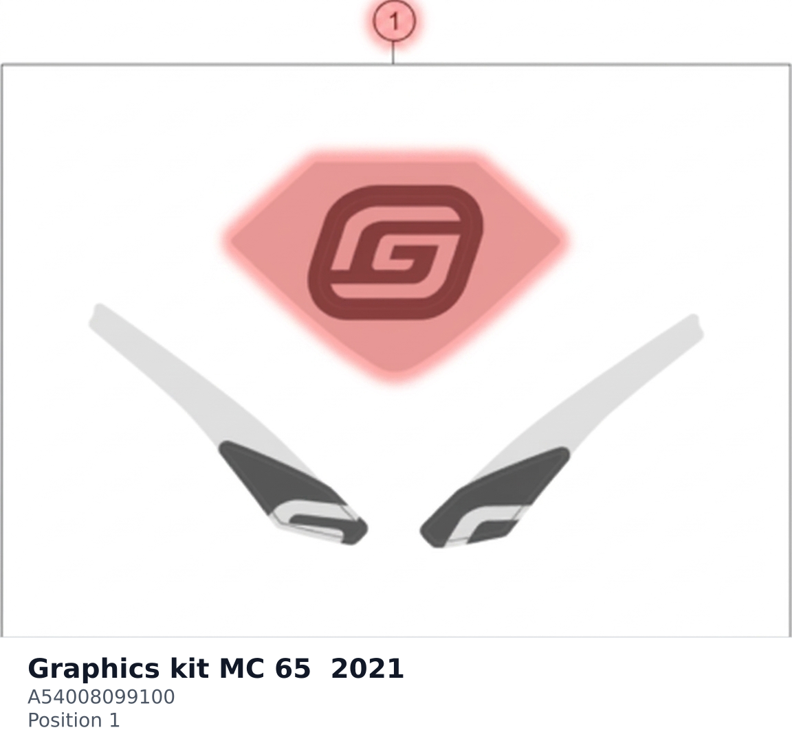 Diagram preview: Graphics kit MC 65  2021 (A54008099100)
