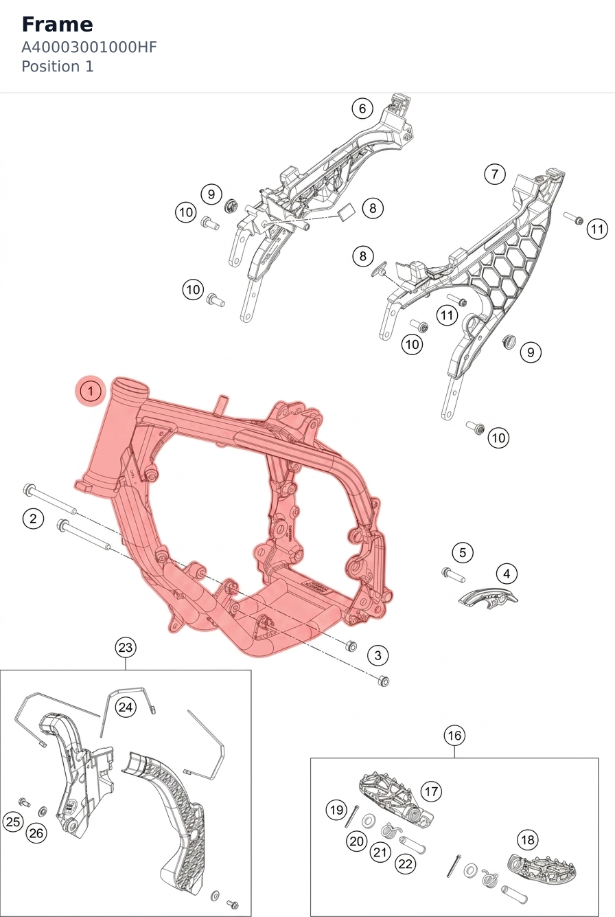Diagram preview: Frame (A40003001000HF)