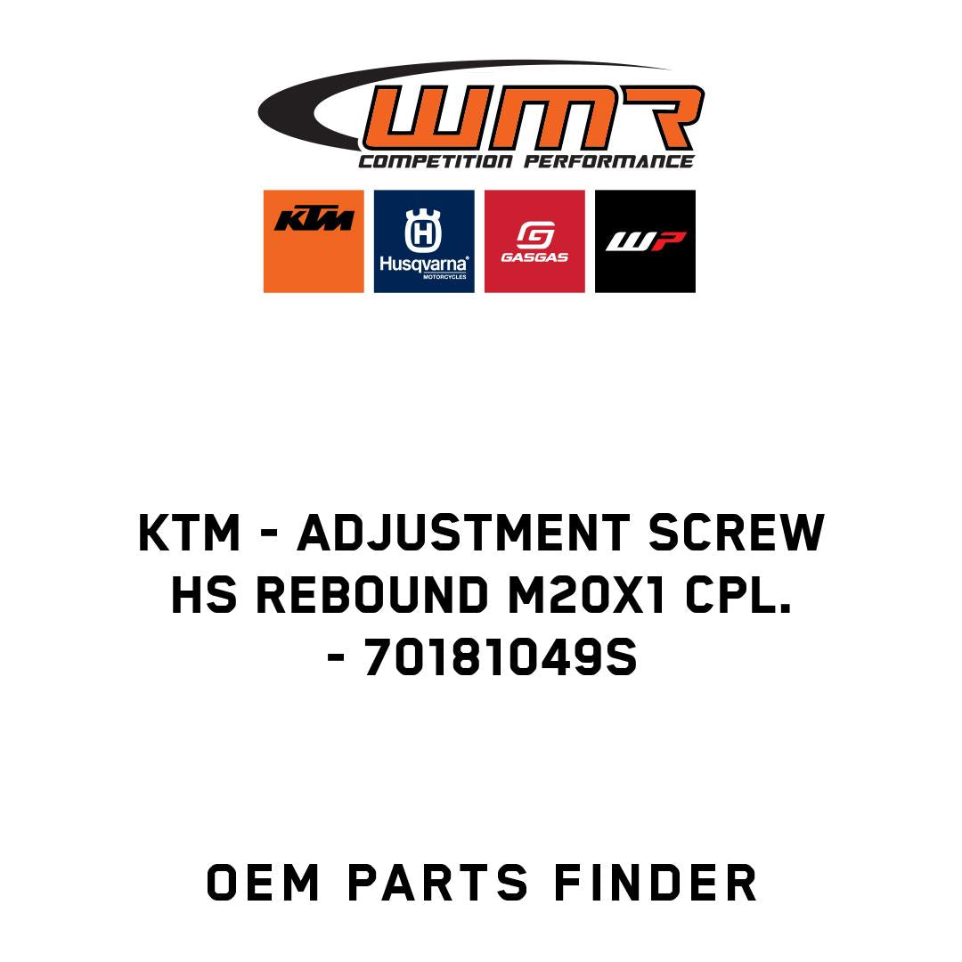 Adjustment screw HS rebound M20x1 cpl.