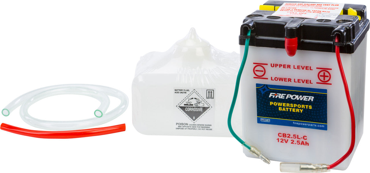 Fire Power 12V Heavy Duty Battery with Acid Pack CB2.5L-C