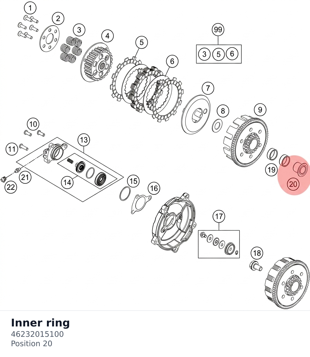 Diagram preview: Inner ring (46232015100)
