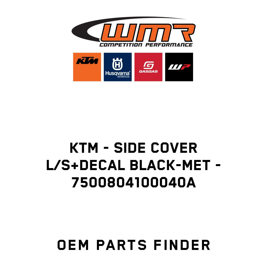 SIDE COVER L/S+DECAL BLACK-MET