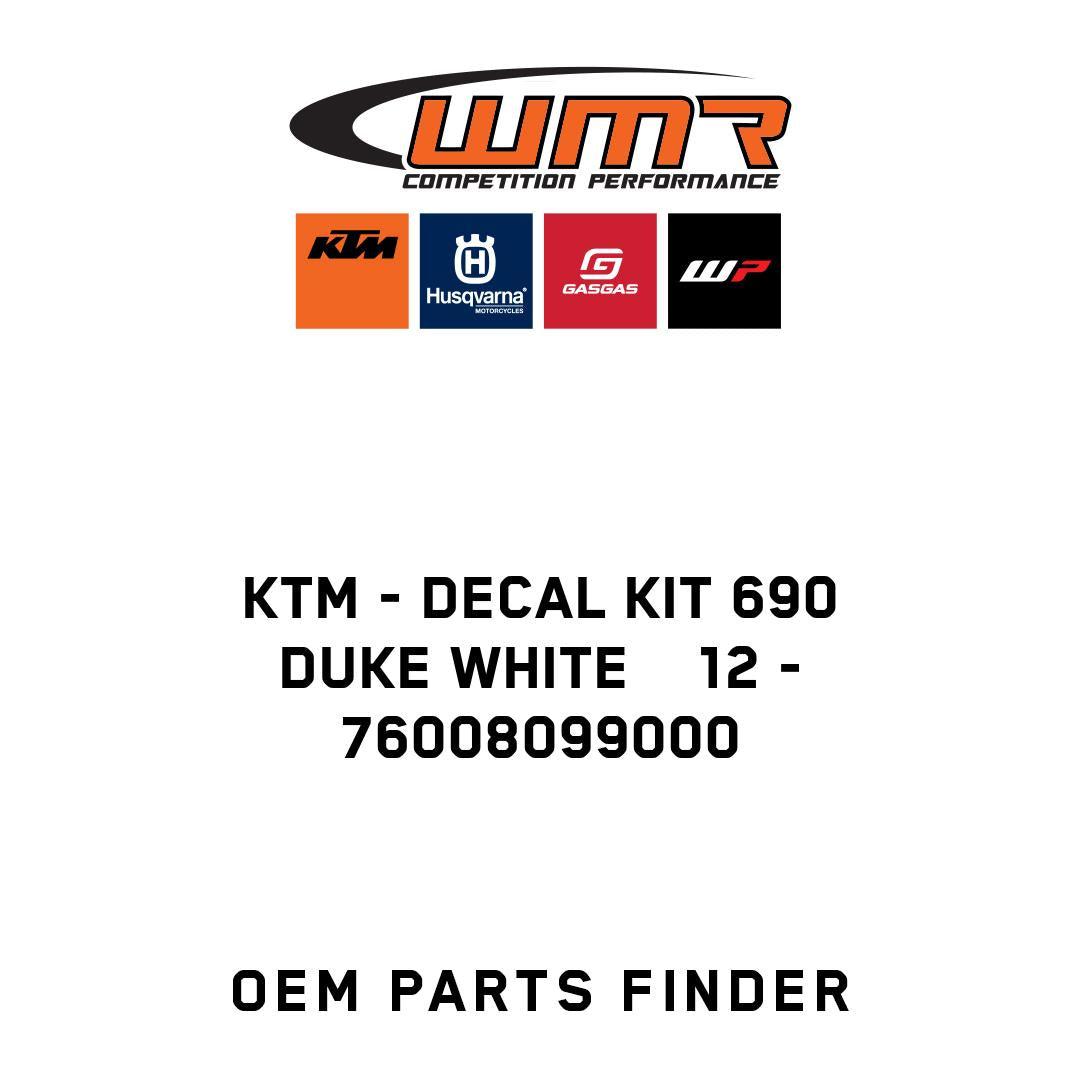 DECAL KIT 690 DUKE WHITE    12