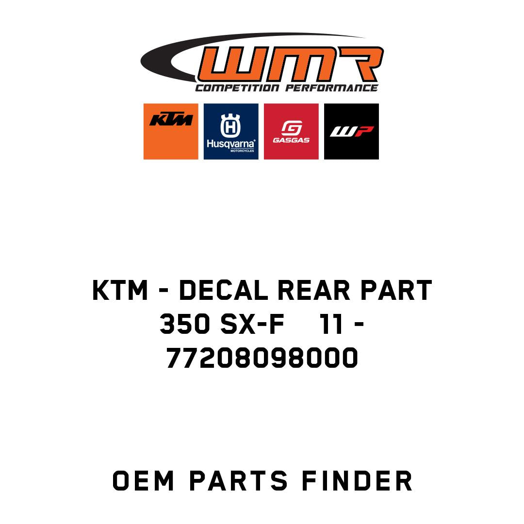 DECAL REAR PART 350 SX-F    11