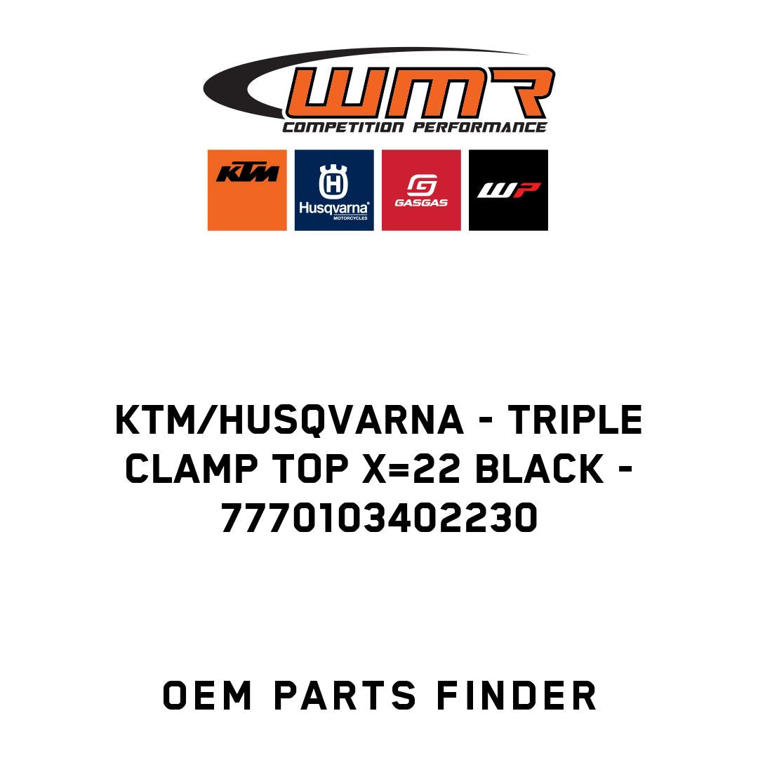 TRIPLE CLAMP TOP X=22 BLACK