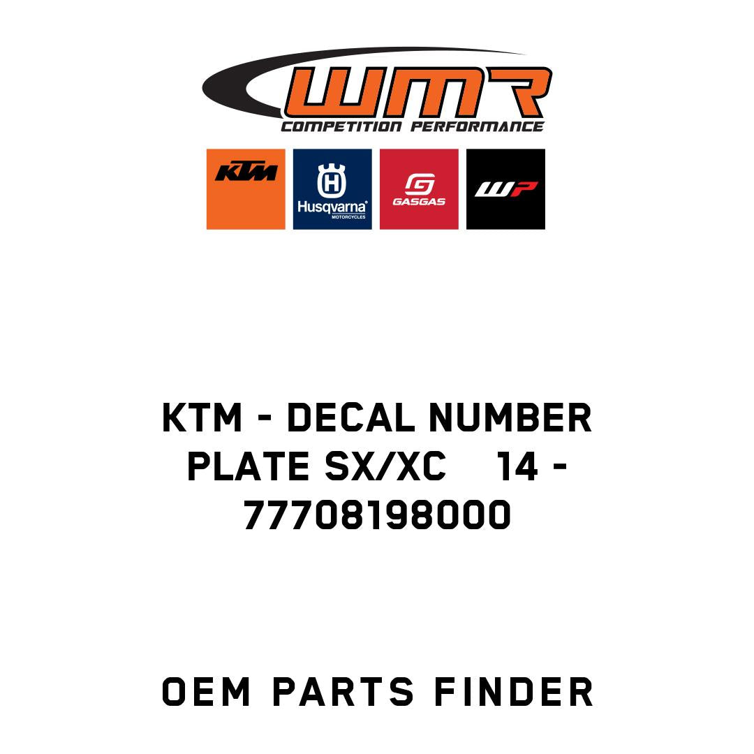 DECAL NUMBER PLATE SX/XC    14