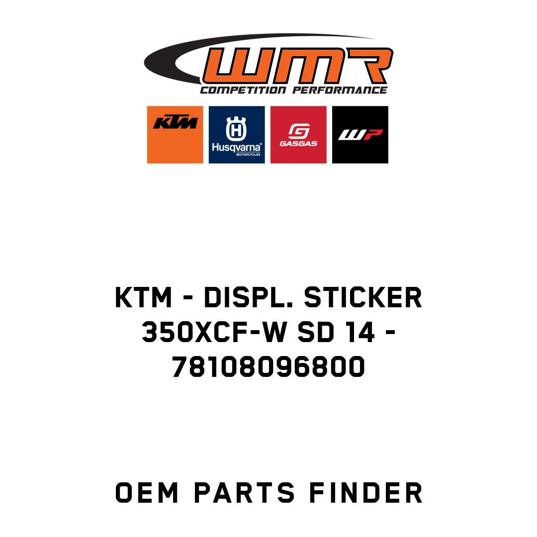 DISPL. STICKER 350XCF-W SD 14