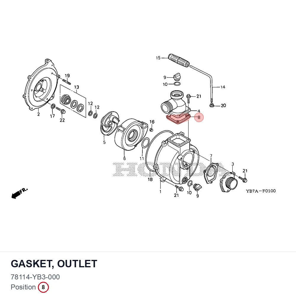 GASKET, OUTLET