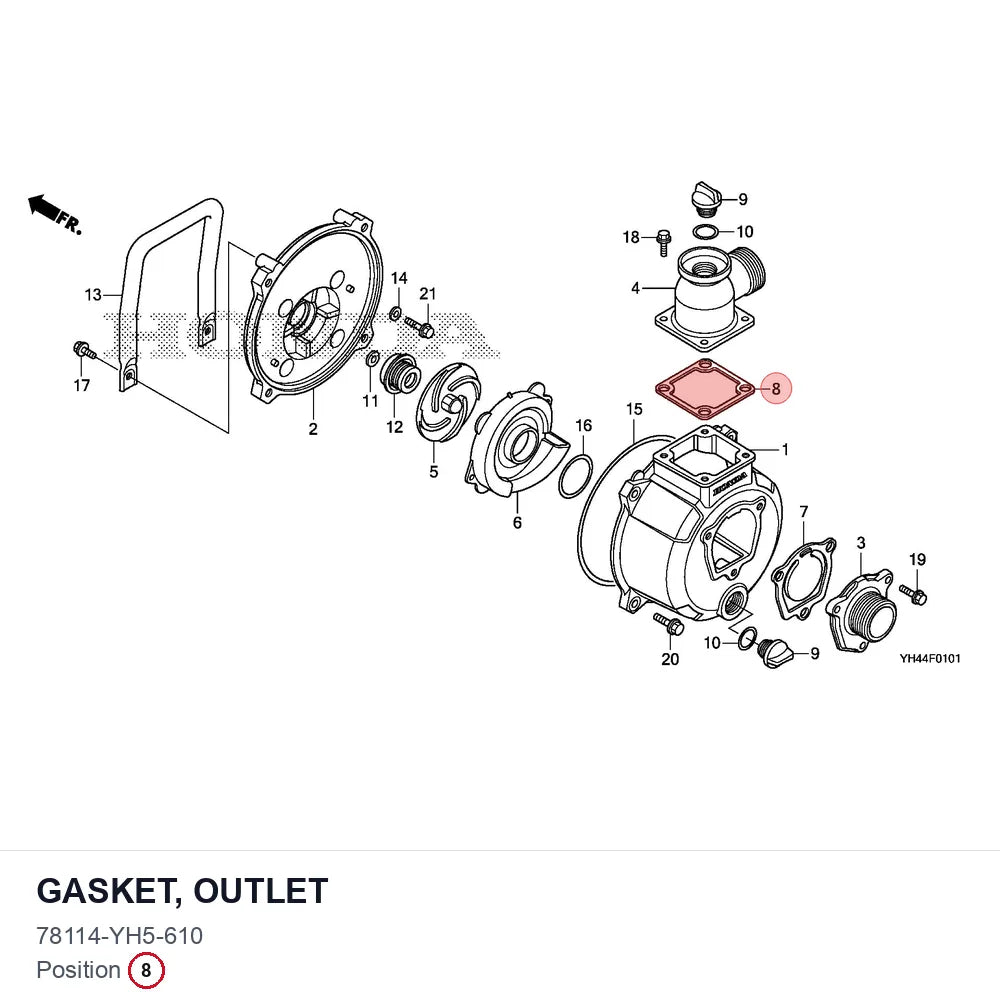 GASKET, OUTLET