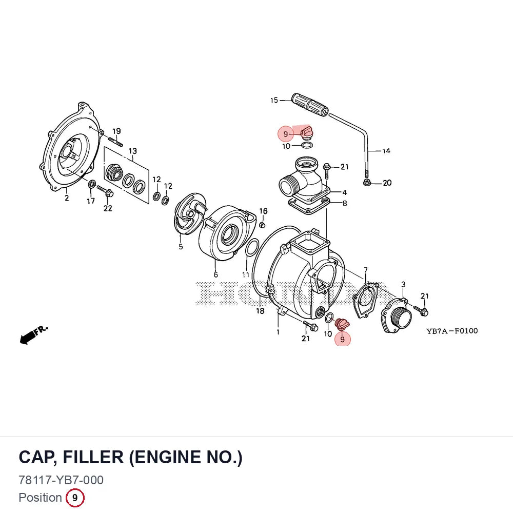 CAP, FILLER (ENGINE NO.)