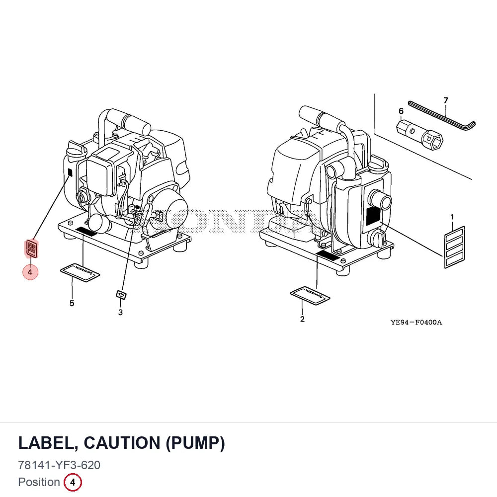 LABEL, CAUTION (PUMP)