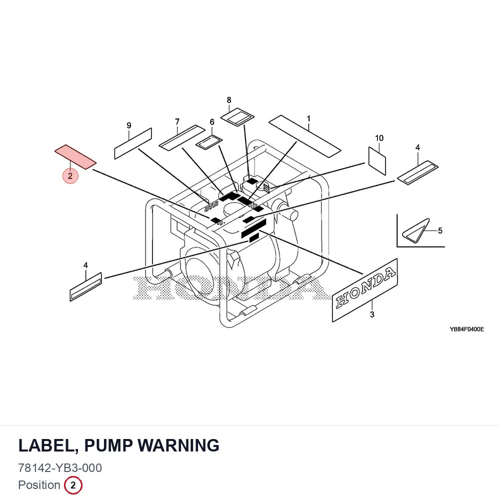 LABEL, PUMP WARNING