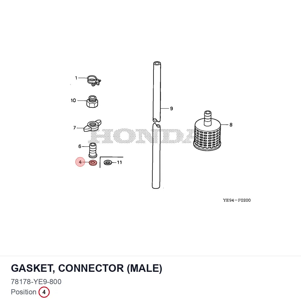 GASKET, CONNECTOR (MALE)
