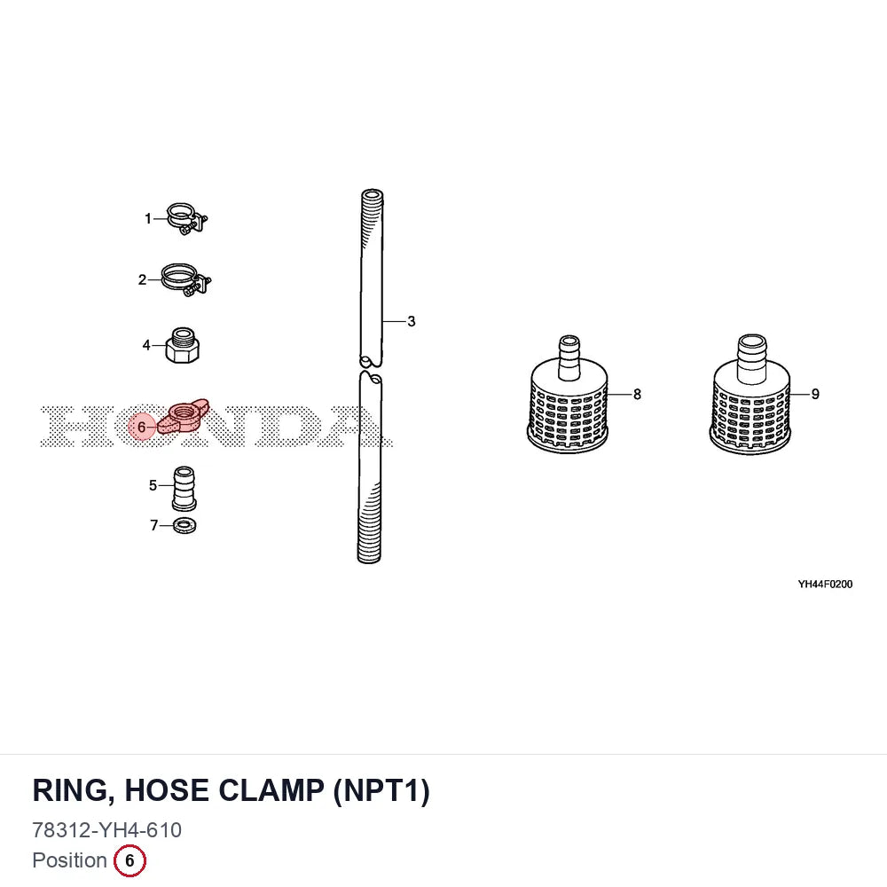 RING, HOSE CLAMP (NPT1)