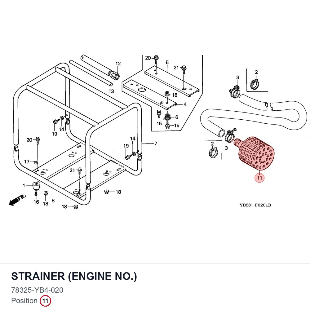 STRAINER (ENGINE NO.)