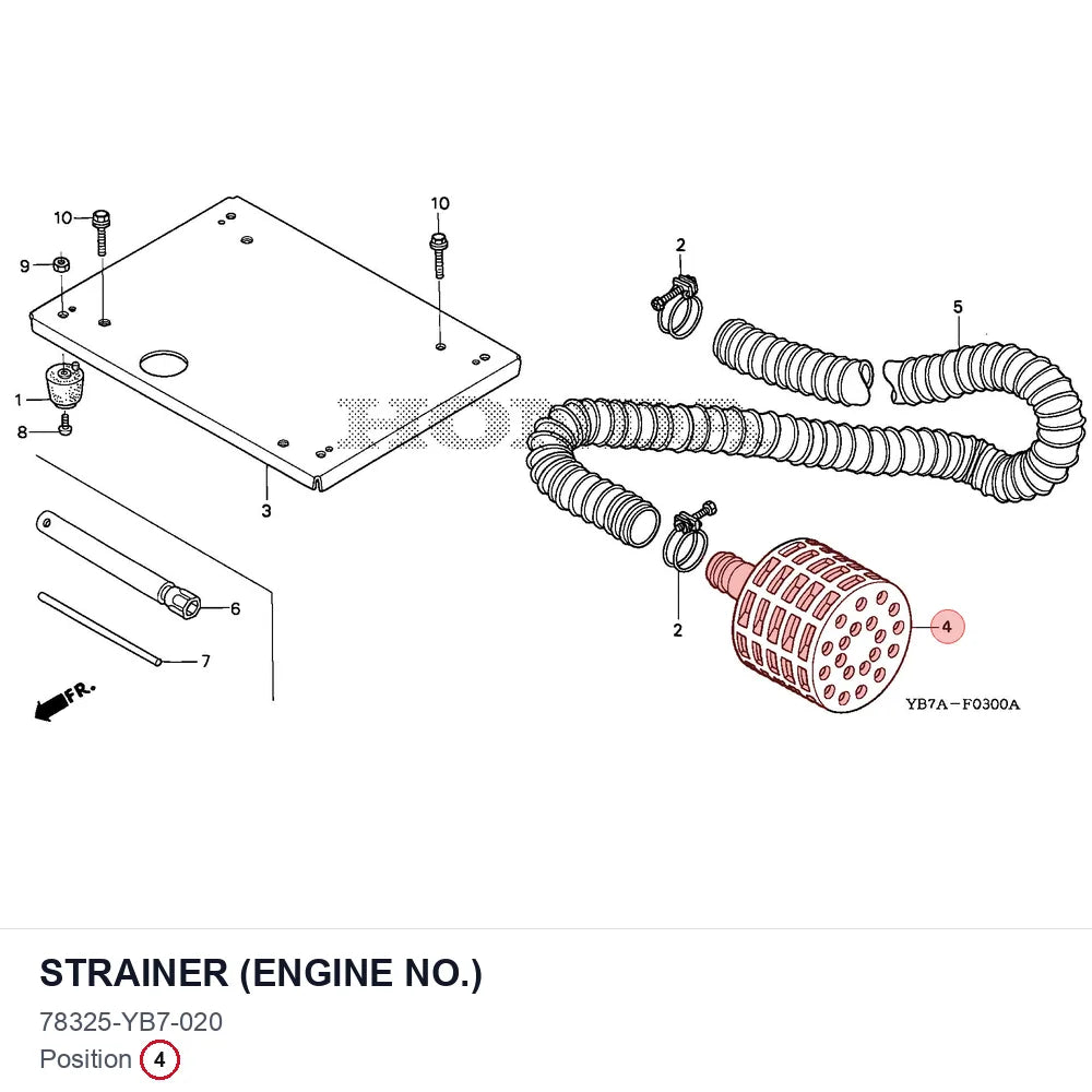 STRAINER (ENGINE NO.)