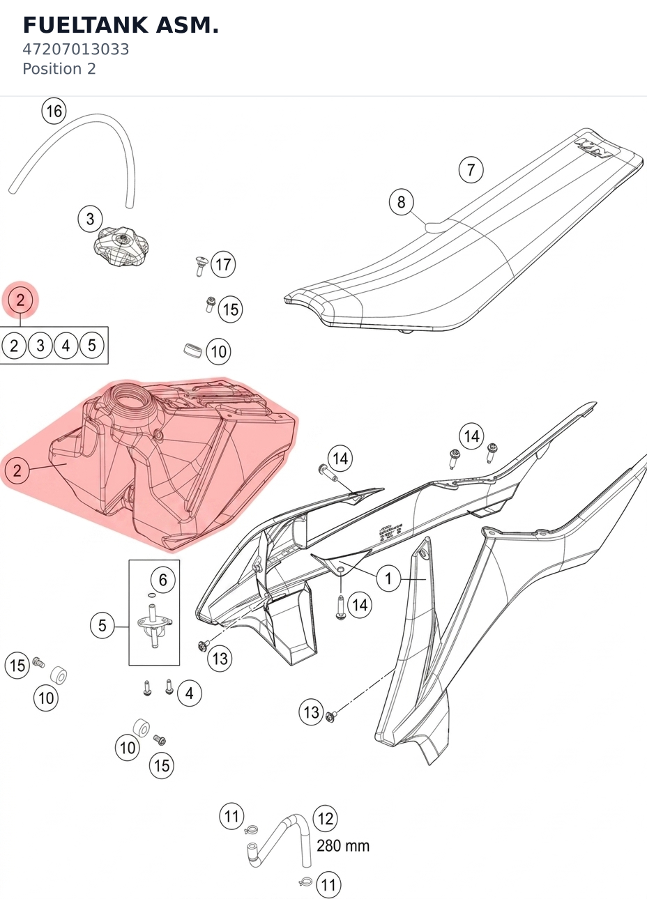 Diagram preview: FUELTANK ASM. (47207013033)